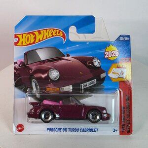 Hot Wheels 2025 Case N PORSCHE 911 TURBO CABRIOLET SHORT Card